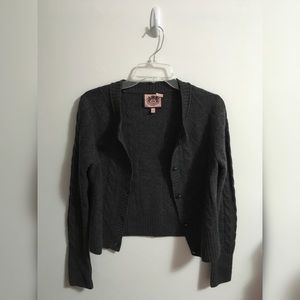 Gray Juicy Couture Wool Cardigan Sweater